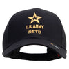 Licensed Star U.S. Army Retired Military Embroiderd Low Profile Cap - Black OSFM