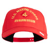U.S. Marine Corps 4th Marine Division Embroidered 6 Panel Structured Cotton Twill Cap Made in USA - Red OSFM