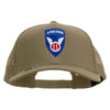 Licensed 11th Airborne Division Embroidered Solid Cotton Twill Mesh Prostyle Cap - Khaki OSFM