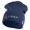Delta with USSF Symbol Embroidered 8 Inch Short Beanie - Navy OSFM