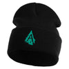 Appalachian Tree Embroidered 12" Acrylic Cuff Long Beanie - Black OSFM