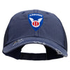 Licensed 11th Airborne Division Embroidered Low Profile Special Cotton Mesh Cap - Navy OSFM