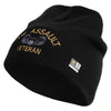Licensed Air Assault Veteran Embroidered 8 Inch Knitted Short Beanie - Black OSFM