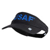 USAF Blue Letter Embroidered Cotton Twill Visor - Black OSFM