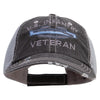 Licensed US Infantry Veteran Embroidered Low Profile Special Cotton Mesh Cap - Black OSFM