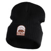 Great Smoky Mountains Embroidered Big Size Long Beanie - Black XL-3XL