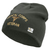 Licensed Medical Corps Veteran Embroidered 8 Inch Knitted Short Beanie - DK-Grey OSFM
