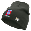 Licensed 82nd Airborne Veteran Embroidered 8 Inch Knitted Short Beanie - DK-Grey OSFM