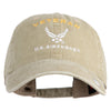 Veteran US Air Force Embroidered Cotton Twill Brass Buckle Cap - Khaki OSFM
