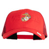 Ooh Rah Embroidered 6 Panel Structured Cotton Twill Mesh Cap Made in USA - Red OSFM