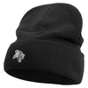Zebra Embroidered Big Size Acrylic Long Beanies - Black XL-3XL