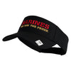 Marines The Few The Proud Design Embroidered Cotton Twill Sun Visor - Black OSFM