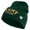 Licensed Army Veteran Letters Embroidered 8 Inch Knitted Short Beanie - DK-Green OSFM