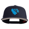 Great Salt Lake Utah Embroidered Wool Blend Snapback Cap - Navy OSFM