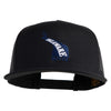 Delaware River Map Embroidered Mesh Trucker Snapback Cap - Black OSFM