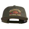 Yellowstone National Park Embroidered Cotton Flat Bill Cap - Olive OSFM