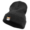 Daisy Cat Embroidered Big Size Acrylic Long Beanies - Black XL-3XL