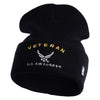 Veteran US Air Force Embroidered 12" Knit Cuff Long Beanie - Black OSFM