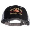 Yellowstone National Park Embroidered Big Size Mesh Cap - Black Grey XL-3XL