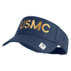 USMC Letter Design Embroidered Cotton Twill Sun Visor - Navy OSFM