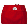 Adorable Poodle Embroidered 3 Pockets Chef's Apron - Red OSFM