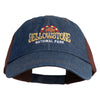 Vintage Yellowstone Embroidered Big Size Cotton Mesh Cap - Denim Brown XL-3XL