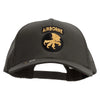 Licensed 17th Airborne Division Embroidered Solid Cotton Twill Mesh Prostyle Cap - Charcoal OSFM