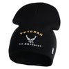 Veteran US Air Force Embroidered 8" Knit Short Beanie - Black OSFM
