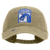 Licensed 18th Airborne Corps Embroidered Washed Solid Pigment Dyed Cotton Twill Brass Buckle Cap - Khaki OSFM