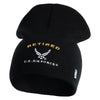 Retired US Air Force Embroidered 8" Knit Short Beanie - Black OSFM