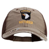 Licensed 101st Airborne Retired Embroidered Low Profile Special Cotton Mesh Cap - Khaki-Brown OSFM