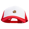 Golden Retriever Embroidered Big Foam Mesh Truck Cap - White-Red XL-3XL