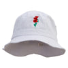 Red Poppies Spring Flowers Embroidered Big Size Washed Hat - White XL-2XL