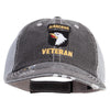 Licensed 101st Airborne Veteran Embroidered Low Profile Special Cotton Mesh Cap - Black OSFM