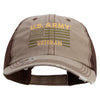 Licensed US Army Veteran Flag Embroidered Low Profile Special Cotton Mesh Cap - Khaki-Brown OSFM