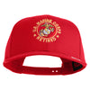 US Marine Corps Retired Emblem Embroidered Solid Cotton Twill Pro Style Cap - Red OSFM