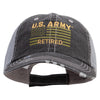 Licensed US Army Retired Flag Embroidered Low Profile Special Cotton Mesh Cap - Black OSFM