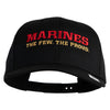 Marines The Few The Proud Embroidered Solid Cotton Twill Pro Style Cap - Black OSFM