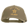 Licensed U.S. Army Retired Military Embroidered Twill 5 panel Mesh Back Cap - Khaki OSFM