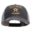 Licensed US Army Retired Military Embroidered Low Profile Special Cotton Mesh Cap - Black OSFM