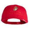 The Few The Proud US Marine Embroidered Solid Cotton Twill Pro Style Cap - Red OSFM