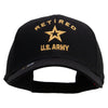 Licensed U.S. Army Retired Military Embroiderd Low Profile Cap - Black OSFM