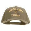 Licensed Medical Corps Veteran Embroidered Solid Cotton Twill Mesh Prostyle Cap - Khaki OSFM