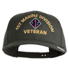 1st Marine Division Veteren Embroidered Solid Cotton Twill Pro Style Cap