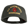 U.S. Marine Corps 2nd Marine Division Embroidered Solid Cotton Twill Pro Style Cap - Charcoal OSFM
