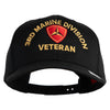 3rd Marine Division Veteren Embroidered Solid Cotton Twill Pro Style Cap - Black OSFM