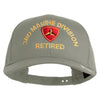 3rd Marine Division Retired Embroidered Solid Cotton Twill Pro Style Cap - Grey OSFM