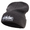 Los Angeles Skyline Embroidered Big Size Acrylic Long Beanies - Heather-Marled XL-3XL