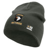 Licensed 101st Airborne Retired Embroidered 8 Inch Knitted Short Beanie - DK-Grey OSFM