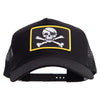 Jolly Roger Skull Patched New Big Size Trucker Mesh Cap - Black XL-3XL